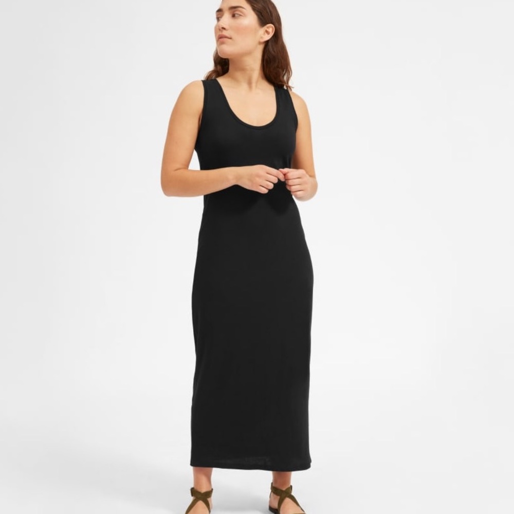 Everlane Cotton Tank Maxi Dress black small